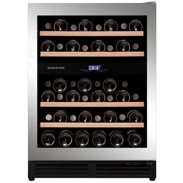 Dunavox Onderbouw Wijnklimaatkast - DAUF-45.125DB.TO - 45 Flessen - 2 Zones - Push-to-open - Wijnklimaatkast Expert