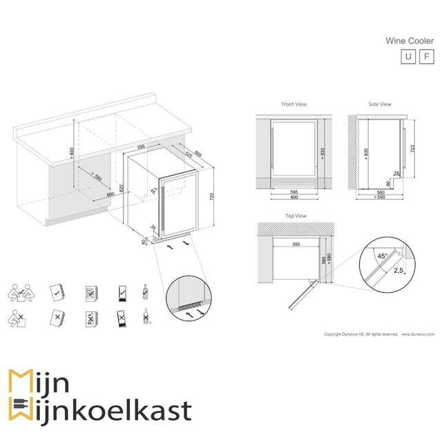 Dunavox Flow-39 Wijnklimaatkast - DAUF-39.121DB - 2 Zones - Wijnklimaatkast Expert