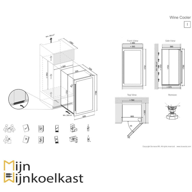 Dunavox Joy-89 Wijnklimaatkast - DX-89.246TB - 3 Zones - Wijnklimaatkast Expert