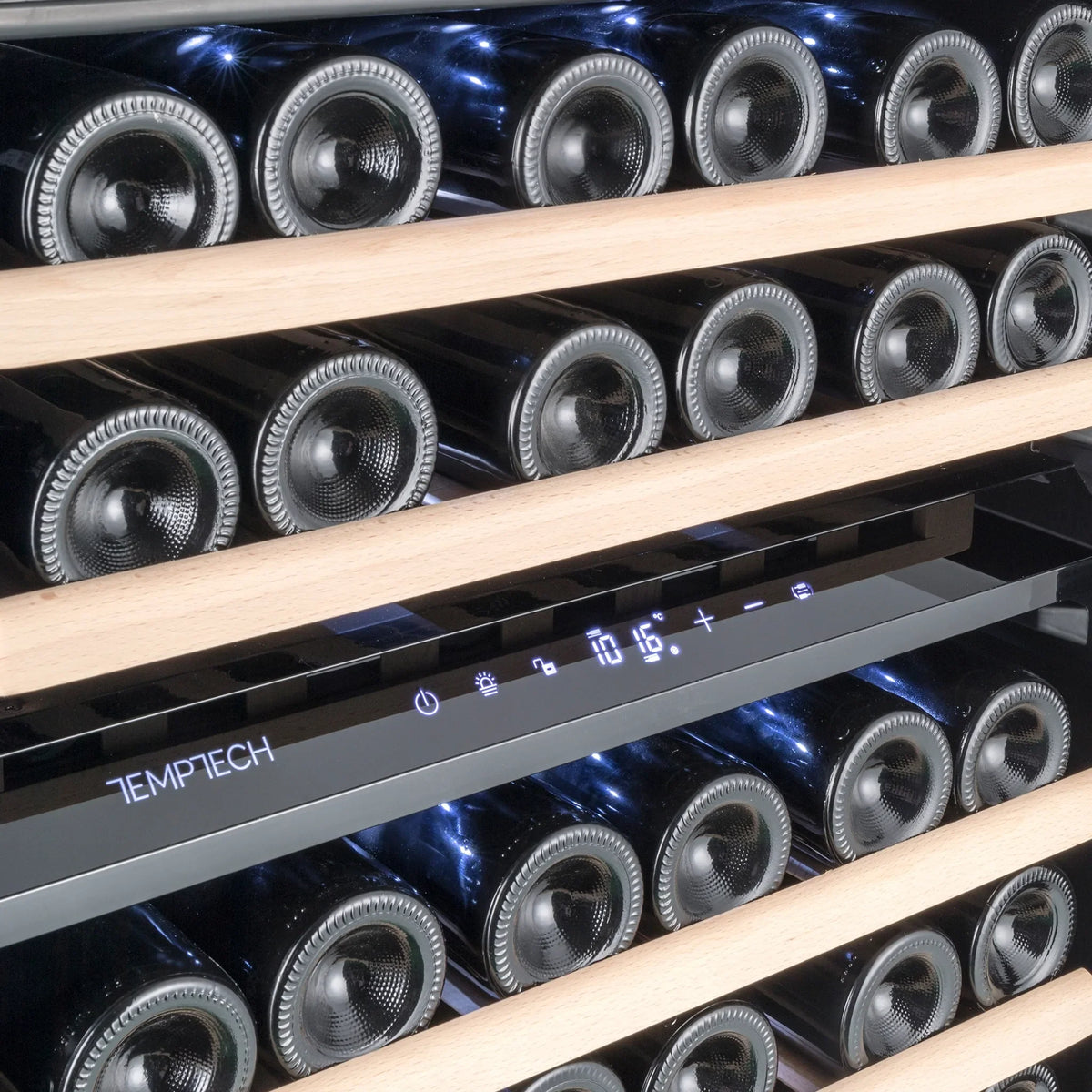 Temptech Oslo OX60DRW-24 onderbouw wijnkoelkast, detail bediening
