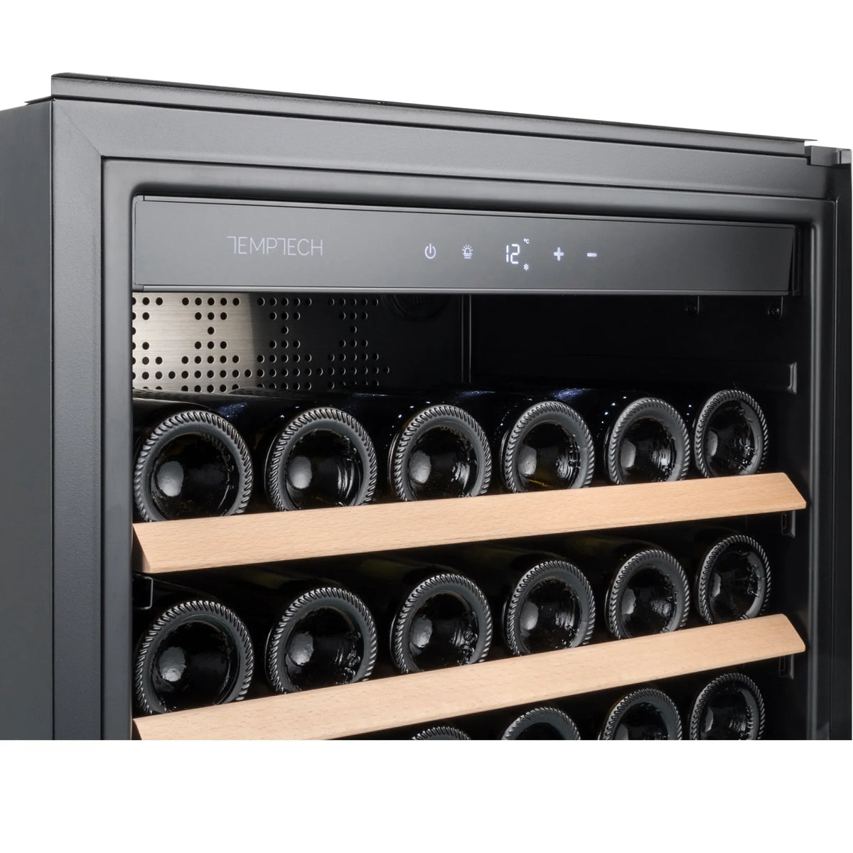 Temptech Oslo OZ45SX-24 inbouw wijnkoelkast, detail leggers
