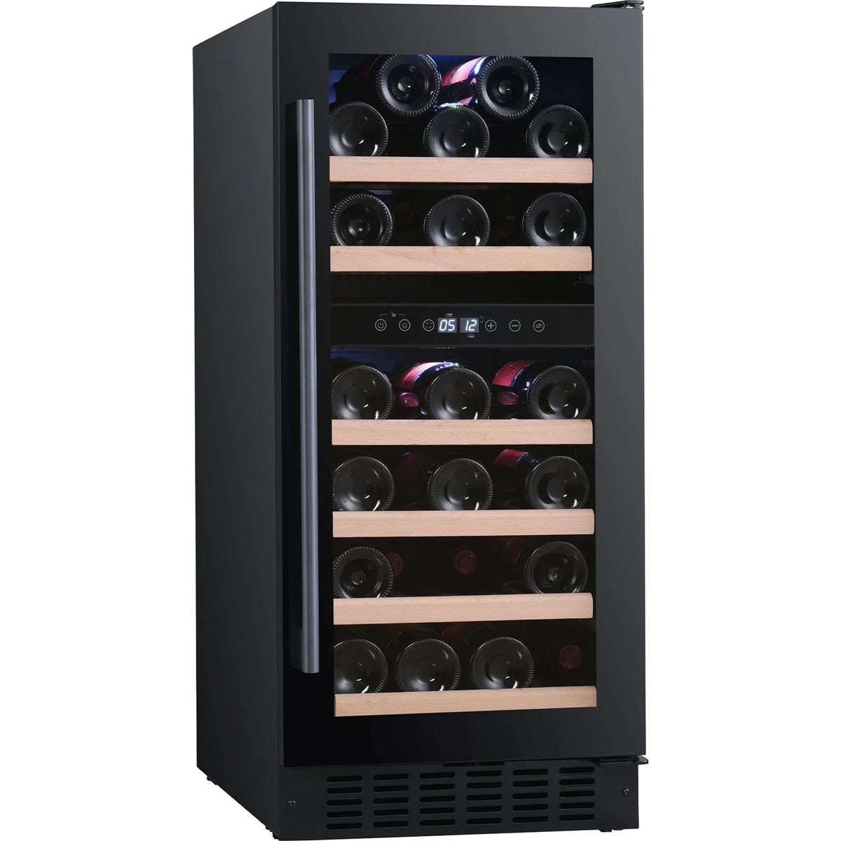 Temptech Prestige PRESQ38DB-24 onderbouw wijnkoelkast, schuin vooraanzicht
