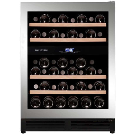 Dunavox Onderbouw Wijnklimaatkast - DAUF-45.125DB.TO - 45 Flessen - 2 Zones - Push-to-open - Wijnklimaatkast Expert