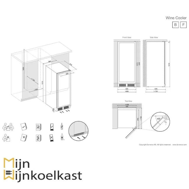 Dunavox Grande-94 Wijnklimaatkast DX-94.270DSK, foto 6