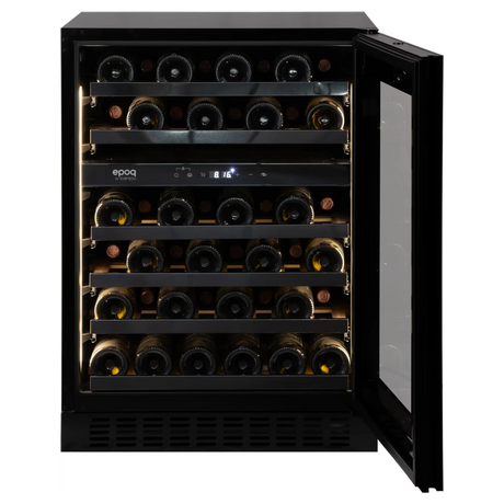 Temptech Epoq EWDU60B25G met open deur en 46 flessen