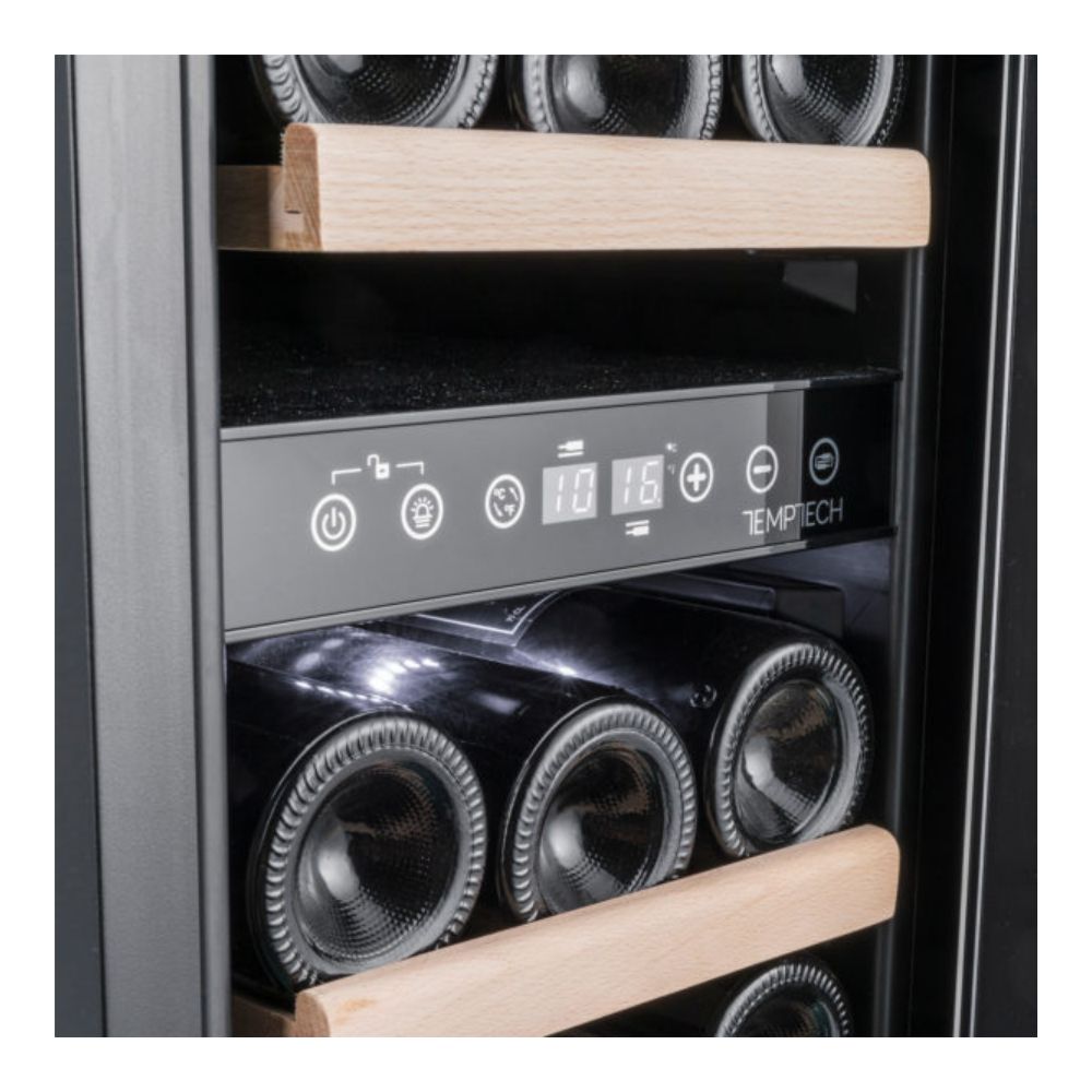 Temptech Oslo OX2DX60DRB-24 onderbouw wijnkoelkast, detail bediening