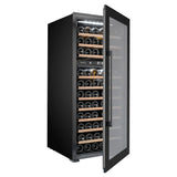 Temptech Oslo OZ124DB-24 inbouw wijnkoelkast, schuin met open deur