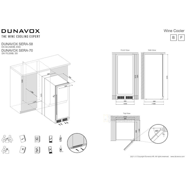 Dunavox DX-70.258C Wijnklimaatkast, foto 6