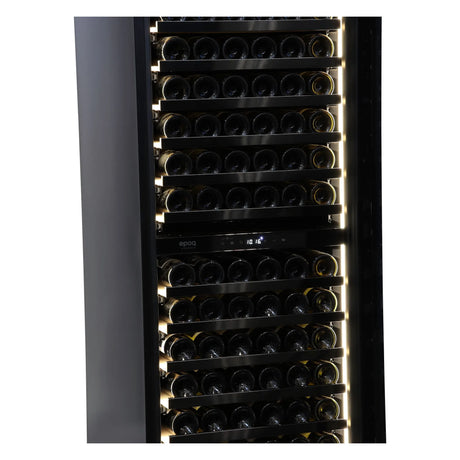Temptech Epoq EWDF178B25G, schuin aanzicht met verlichting