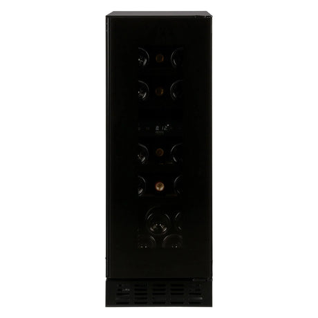 Temptech Epoq EWDU30B25G, zwarte glazen deur gesloten