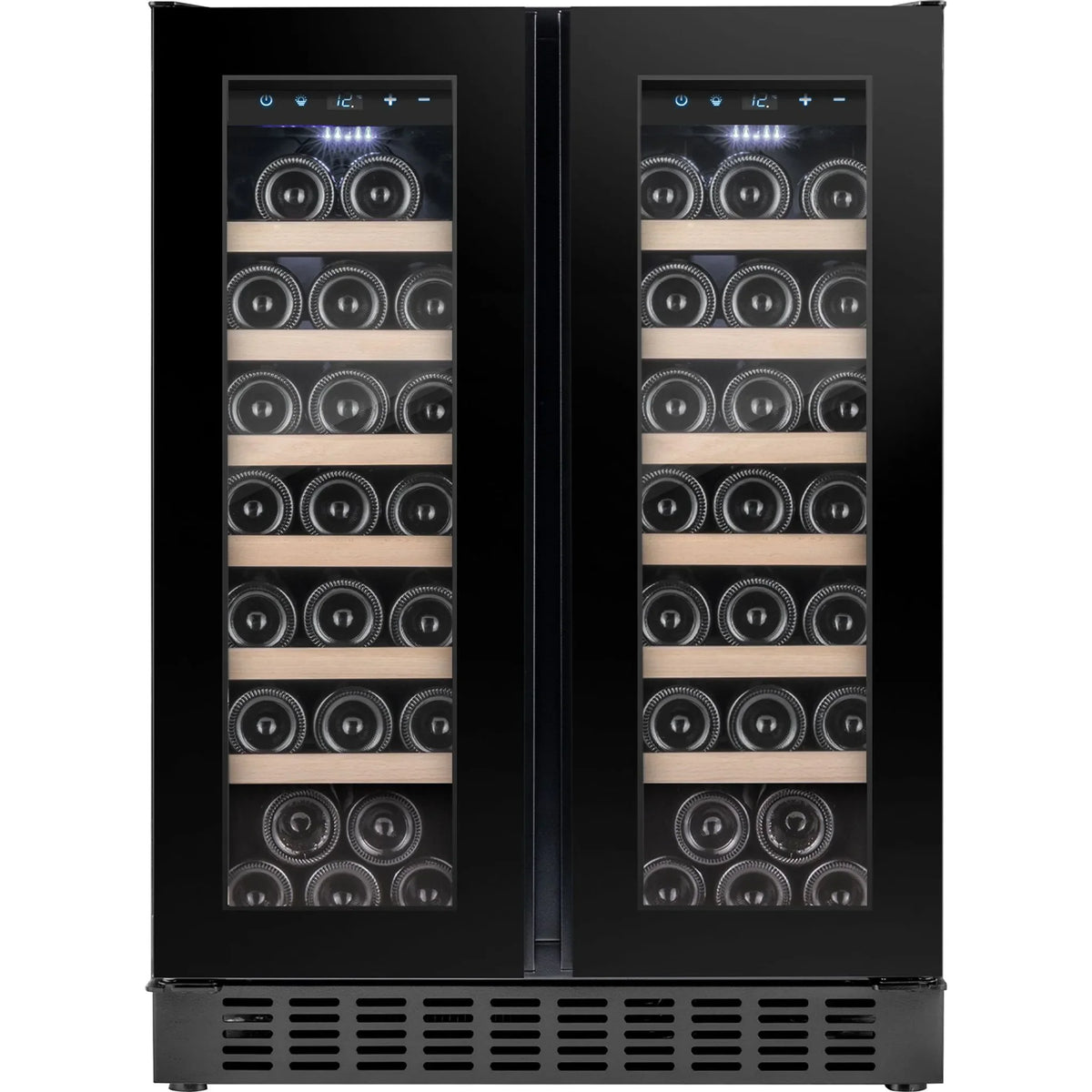 Temptech Oslo OX2DX60DRB-24 onderbouw wijnkoelkast, vooraanzicht