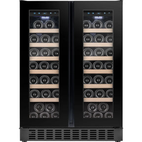 Temptech Oslo OX2DX60DRB-24 onderbouw wijnkoelkast, vooraanzicht
