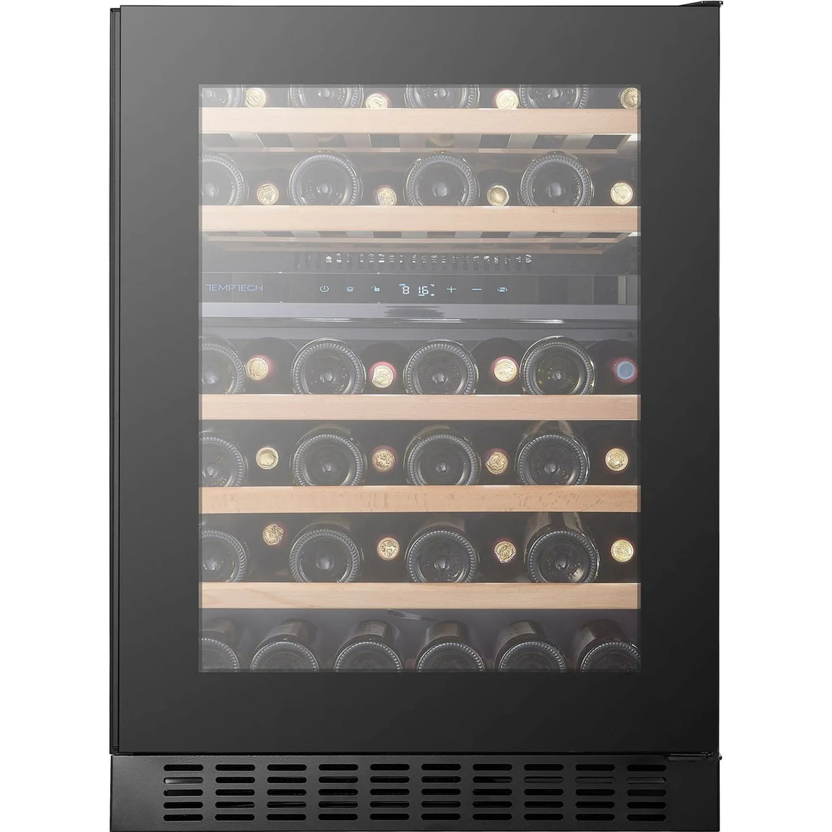 Temptech Oslo OX60DRB-24 onderbouw wijnkoelkast, vooraanzicht