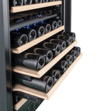 Temptech Oslo OX60DRB-24 onderbouw wijnkoelkast, uittrekbare leggers